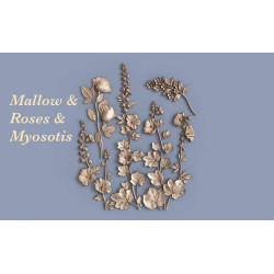 Mallow & Roses & Myosotis