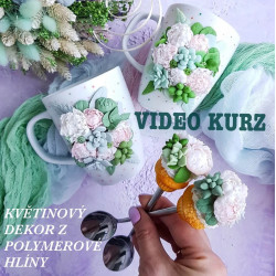 Květinový dekor z polymerové hlíny